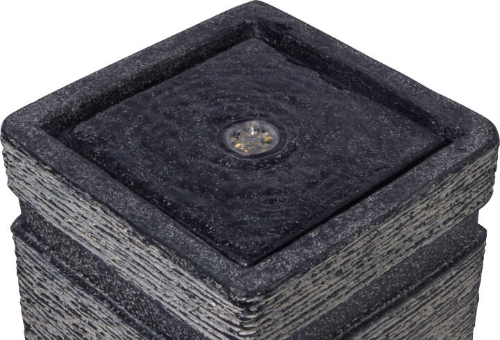 dobar Gartenbrunnen Hera mit LEDs und Solarpanel